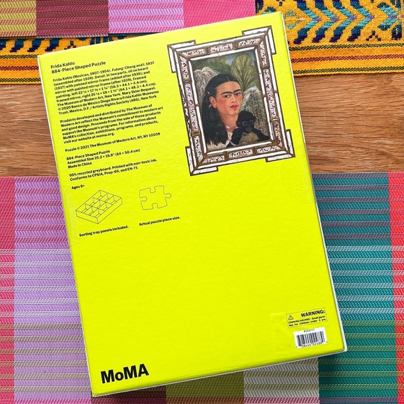 Frida Kahlo Jigsaw Puzzle "Fulang-Chang and I" Painting 884 Pieces - Picture 2 of 9